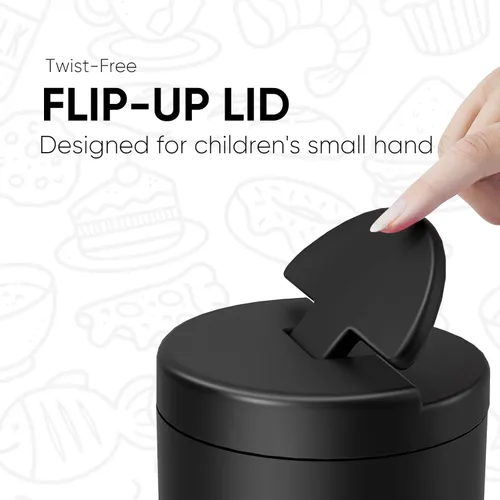 Miniatura 3 de Termo de sopa de 12 onzas para comida caliente para niños, tarro de comida aislado al vacío, termo de sopa sin torsiones para comida caliente