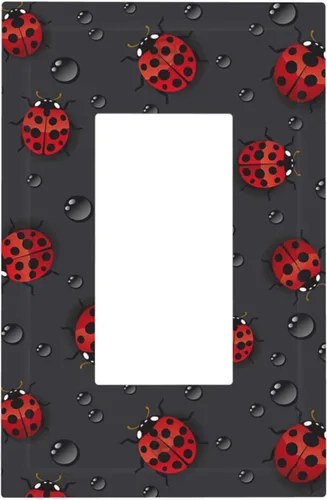 Miniatura 93 de Placa de receptáculo para interruptor basculante de una sola banda, 1 banda Decora GFCI Starry Night Painting Placa decorativa de pared