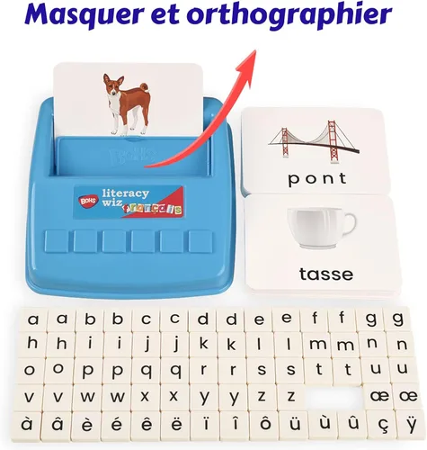 Miniatura 6 de BOHS Juego divertido de mago de alfabetización francesa - Palabras de vista en minúsculas - 60 tarjetas flash - Juguetes educativos de aprendizaje