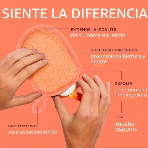 Miniatura 2 de Cleanlogic Jabón exfoliante para baño y cuerpo, bolsa exfoliante, rutina diaria de cuidado de la piel para una piel suave y limpia