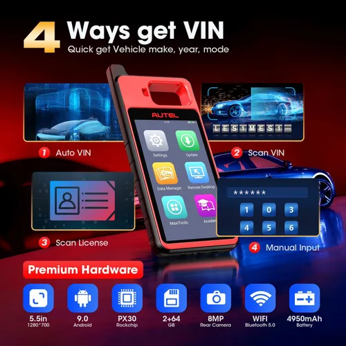 Miniatura 2 de Autel Escáner MaxiIM KM100(X), nueva herramienta de escaneo de diagnóstico de automóvil 2026, actualizaciones gratuitas de por vida, OBD-Learn