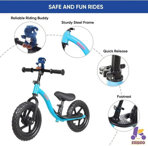 Miniatura 4 de KRIDDO Bicicleta de Equilibrio para Niños Pequeños de 2 Años, Edad de 24 Meses a 5 Años, Bicicleta de Empuje Interactiva de Aprendizaje Temprano