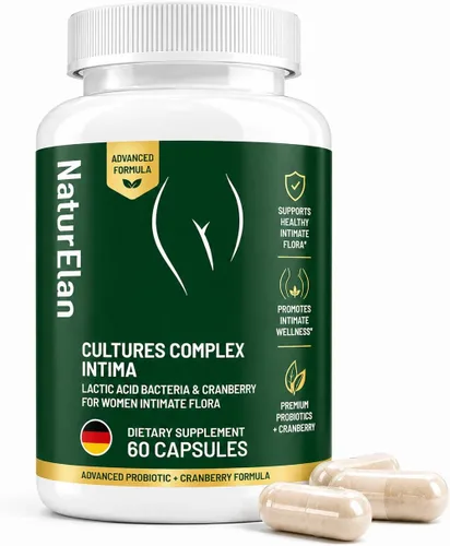 NaturElan Probióticos para mujeres 40 mil millones de UFC – 16 cepas con arándano, apoyo vaginal, digestivo e inmunológico, equilibrio del pH y