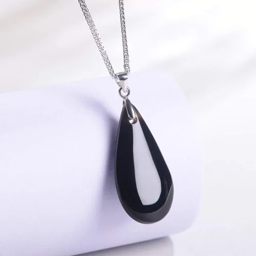 Miniatura 3 de iSTONE - Collar de plata de ley 925 con dije de lapislázuli para mujer, piedra preciosa natal con cadena de plata de 18 pulgadas