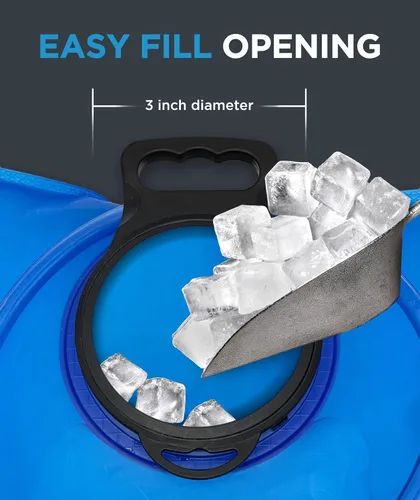 Miniatura 2 de Depósito de agua extra grande de 8 litros (2.1 galones), apertura de boca ancha fácil de llenar, tubo para beber a prueba de fugas y bolsa