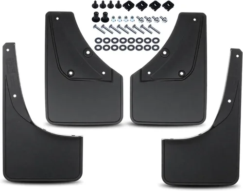 A-Premium Aletas de barro compatibles con Suzuki Jimny 2019 2020, no requiere perforación, protectores de lodo con accesorios de hardware, juego de