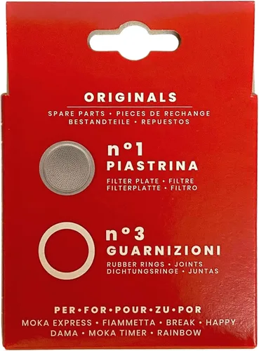 Miniatura 2 de Junta y filtro Bialetti de repuesto para cafetera italiana de 1 taza