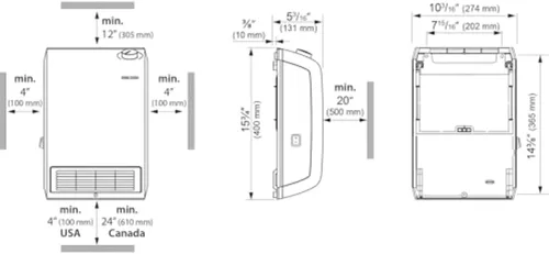 Miniatura 9 de Calefactor eléctrico de aire de Stiebel Eltron para montar en la pared , CK Trend, 120 volts