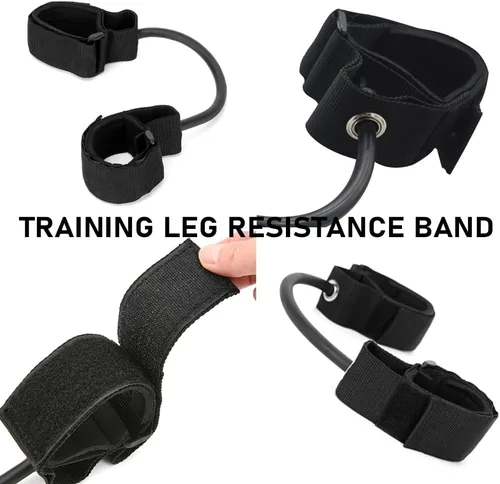 Miniatura 5 de Banda de resistencia para piernas de entrenamiento, cuerda elástica para fortalecer los músculos de las piernas, aumentar la velocidad y la longitud