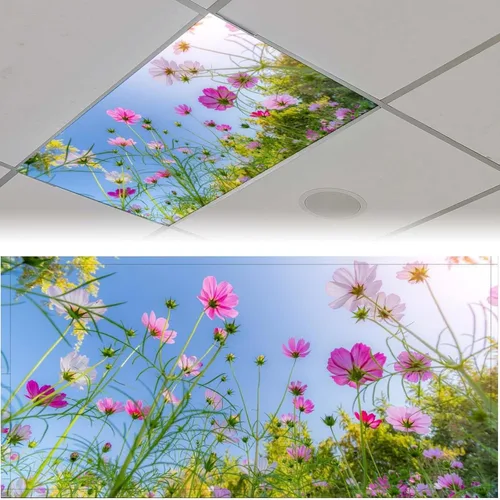 Miniatura 10 de 2 cubiertas de luz fluorescente para luces de techo, cubiertas magnéticas de luz de hojas de primavera con 10 imanes, filtros de luz fluorescentes