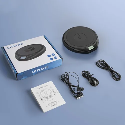 Miniatura 9 de Reproductor de CD Gueray: reproductor de CD portátil Dsicman: con auriculares para el coche con protección contra saltos y a prueba de golpes