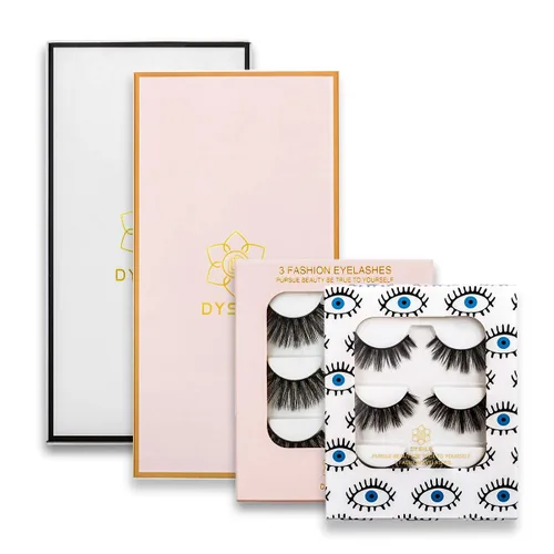 Miniatura 8 de DYSILK Wispy Mink Lashes 3 pares – Pestañas postizas esponjosas de ojo de gato, pestañas de imitación de visón, pestañas postizas naturales ligeras