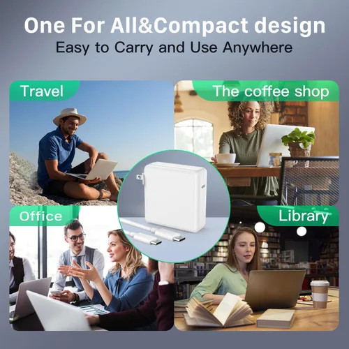 Miniatura 7 de Cargador de 96 W para MacBook Pro Adaptador de corriente de cargador rápido, compatible con MacBook Pro 16, 15, 14, 13 pulgadas, MacBook Air