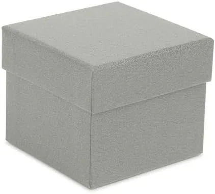 Miniatura 3 de Allure - Caja de lujo para anillo de gamuza con doble ranura para anillo, elegante funda para anillo de diamantes, con interior de terciopelo gris
