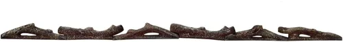 R.W.FLAME 6 troncos para chimenea eléctrica empotrada y montada en la pared de 60 pulgadas, decoración de troncos de resina sintética para chimenea