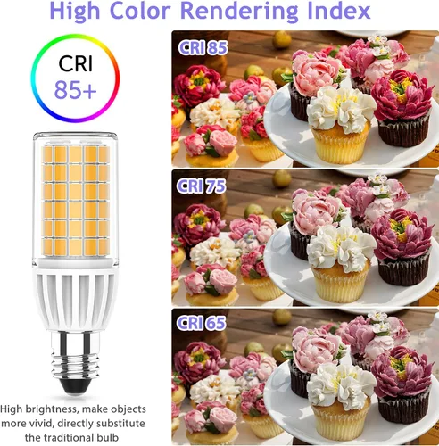 Miniatura 4 de Bombilla LED E11 regulable, AC120V blanco cálido 3000K 5W, reemplazo halógeno de 60 vatios, certificación UL CUL, JDE11 Mini bombilla LED