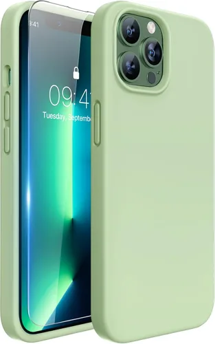 Miniatura 11 de Miracase Funda diseñada para iPhone 13 Pro Max con protector de pantalla, [forro de microfibra suave antiarañazos], funda protectora de silicona