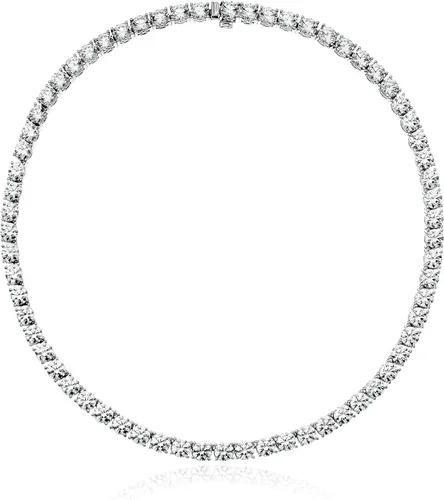 Miniatura 8 de Amazon Essentials Collar de tenis de plata de ley con circonita cúbica de elementos infinitos de corte redondo, (anteriormente colección Amazon)
