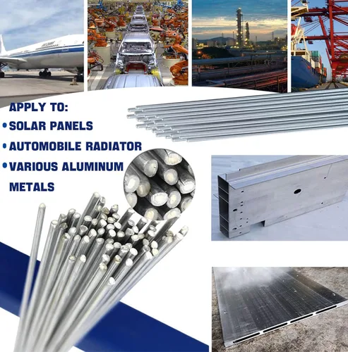 Miniatura 6 de Paquete de 100 varillas de soldadura de aluminio, solución de alambre de soldadura de núcleo de fundente, varillas de soldadura de aluminio de baja