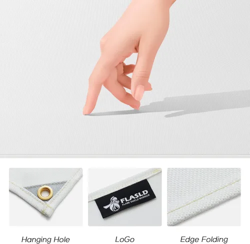 Miniatura 3 de FLASLD Manta de soldadura resistente de fibra de vidrio, protege el área de trabajo de chispas, manta aislada para accesorios de ahumadores