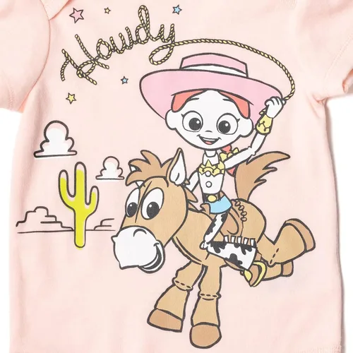 Miniatura 6 de Disney Pixar Toy Story - Conjunto de traje de 3 piezas para bebé niña con pantalones y diadema de Minnie Mouse de Rey León, recién nacido a bebé