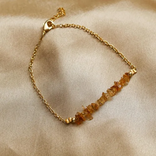 Miniatura 45 de Gempires Natural Chips Bar Bracelet, Energy Healing Crystals, Birthday, Gift for Her, Gemstone Jewelry 8 inch