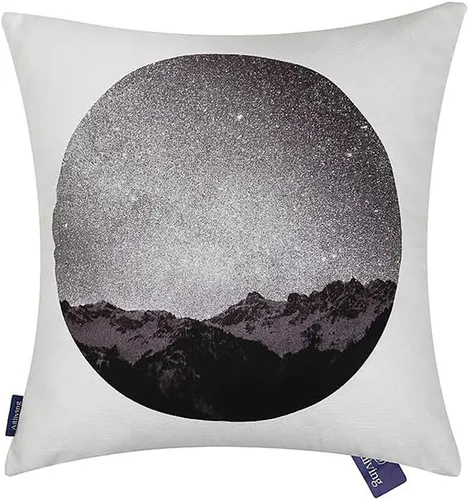 Miniatura 23 de Funda de almohada decorativa clásica con diseño de crayón de mano azul estilo capri, marcas geométricas, funda de almohada decorativa de 17 x 17