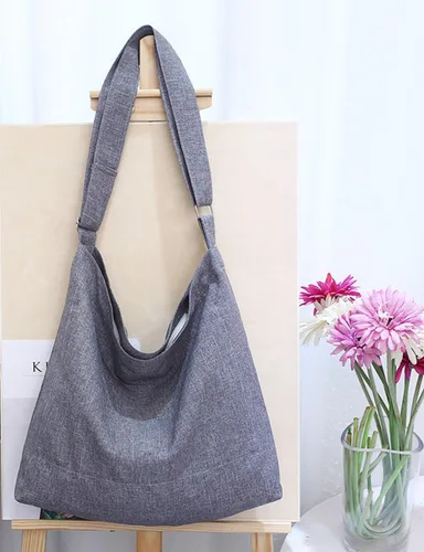 Miniatura 41 de Covelin - Bolsa de hombro informal de lona para mujer, estilo bohemio y retro, bolsa de mano, bolso cruzado, tamaño grande