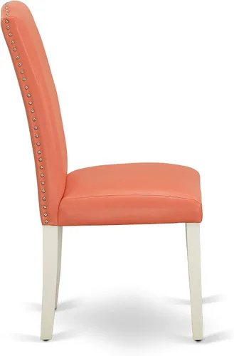Miniatura 61 de East West Furniture DLEN3-BLK-69 - Juego de muebles de comedor de 3 piezas que contiene una mesa de comedor redonda con gotas y 2 sillas tapizadas