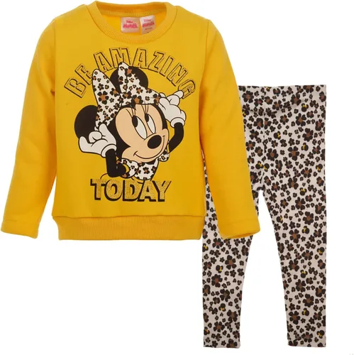 Disney Minnie Mouse Baby Girls Fleece Sweatshirt and Leggings Outfit Set Infant to Big Kid