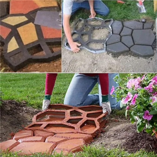 Miniatura 8 de Pathmate - Molde de piedra para pavimento, pavimento, hormigón, pavimento, pavimento, pavimento, moldes de cemento para patio, césped y jardín