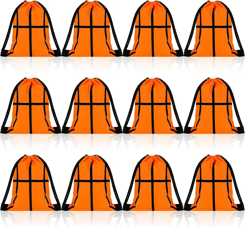Shappy 12 bolsas de baloncesto con cordón, pequeñas bolsas deportivas a granel, mochila para golosinas para bailes, fiestas de cumpleaños, regalos