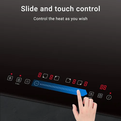 Miniatura 3 de AMZCHEF Placa de inducción incorporada de 30 pulgadas, estufa eléctrica de 9 niveles, pantalla táctil deslizante, bloqueo de seguridad