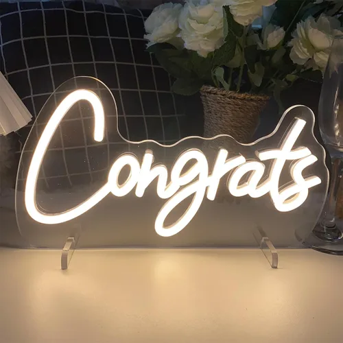 Miniatura 11 de Número de mesa de cumpleaños de un año de edad, lámpara de escritorio, luz nocturna, letra de boda, letrero de neón LED, decoración de mesa de boda