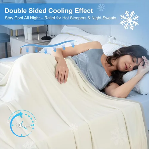 Miniatura 3 de PHF Manta de Tiro de Enfriamiento Doble para Personas que Duermen con Calor, Arc-Chill Q-Max>0.5 con Enfriamiento Doble, Manta de Verano Absorbe