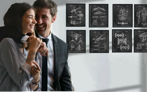 Miniatura 9 de ArtCantHurtU Regalos de Star Wars para hombres, 8 impresiones artísticas de pared (8 x 10) para niños y mujeres, baño, dormitorio, decoración