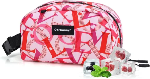 Miniatura 15 de Bolsa de almuerzo enfriadora - Congelable y aislada para viajes, niños/adultos, apta para yogur Rosa