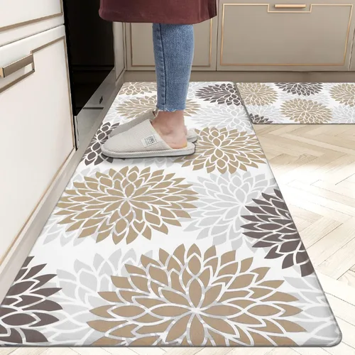 Miniatura 10 de HEBE Tapete de cocina acolchado, antifatiga, de 20 x 71 pulgadas, antideslizante, impermeable, ergonómico, cómodo para oficina, fregadero