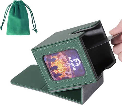 Miniatura 8 de AFIING MTG Caja de Mazo para Commander Display, Caja de Cartas que Cabe 100 Cartas con Doble Funda, Caja de Almacenamiento Magic Commander TCG con 2