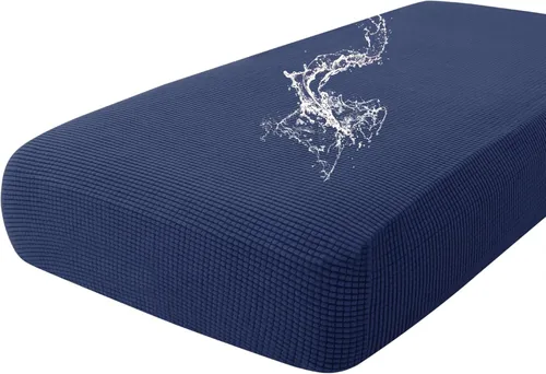Miniatura 42 de hyha Fundas impermeables para cojines de sofá para mascotas, funda antideslizante para asiento de sofá para perros lavable, tela de jacquard Gris