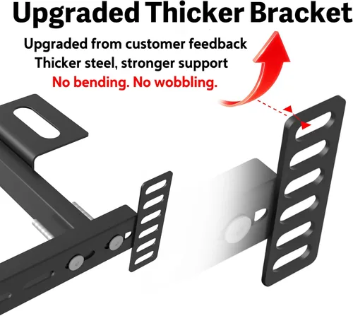 Miniatura 2 de Paquete de 2 soportes de cabecera ajustables para marco de cama de metal y base ajustable, adaptador universal de fijación de cabecero, se adapta a