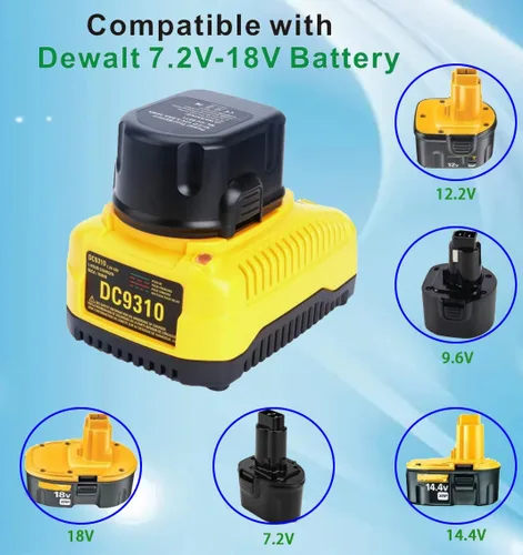 Miniatura 4 de DC9310 Reemplazar el cargador de batería DEWALT 18V DC9310 DC 9320 DC 9319 DW9226 DW9118 DW9116 para cargar Dewalt NiCad NiMh batería DC9096 DC9098