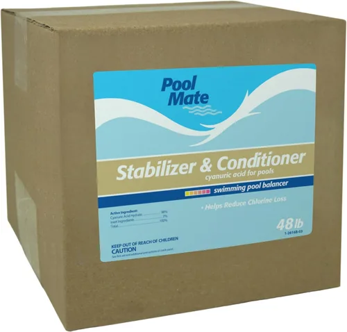 Miniatura 7 de Pool Mate 28 Libras Estabilizador y Acondicionador Premium para Piscina, Ácido Cianúrico Concentrado para Piscinas, Ayuda al Cloro a Durar Más Largo