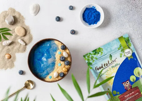 Miniatura 8 de Food to Live Blue Spirulina en polvo, 12 onzas, extracto de algas azul verdoso puro, kosher, vegano, no irradiado, rico en ficocianina, ideal