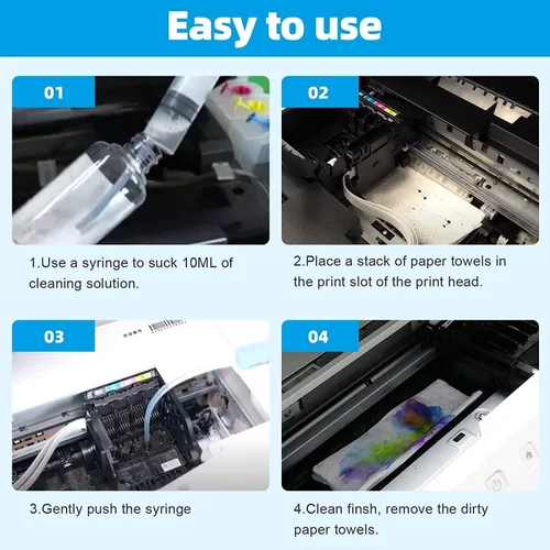 Miniatura 6 de Kit de limpieza de cabezal de impresión compatible con impresoras de inyección de tinta HP Canon, funciona con WF-7710 WF-3640 7620 8600 8610