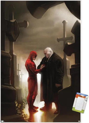 Miniatura 12 de Trends International Marvel Comics - Póster de pared de Kingpin - Daredevil in Cemetery, 14.72 x 22.37 pulgadas, versión enmarcada de madera