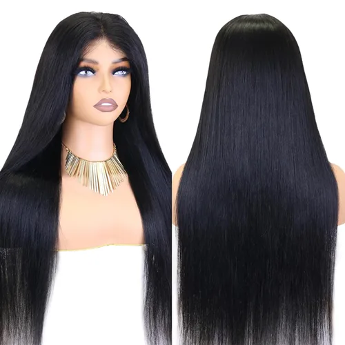 Miniatura 3 de Wear and Go Pelucas de cabello humano sin pegamento, precortadas con encaje HD 6x4, pelucas de cabello humano lacio con encaje frontal sin