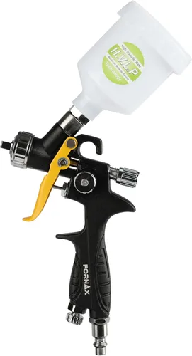FORNAX HVLP - Mini pistola pulverizadora de pintura de aire con boquilla de 0.031 in, capacidad de 125 cc de capacidad, pistola de pintura por