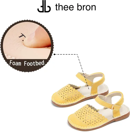 Miniatura 47 de THEE BRON Sandalias cómodas para niñas, zapatos para niños, sandalias rellenas