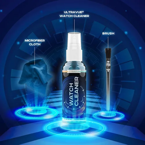 Miniatura 3 de ULTRAVUE Kit de limpieza de relojes limpia todos los relojes y joyas, incluyendo todos los metales, cristales y goma, 1 espray de gel limpiador